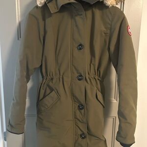 Women's Olive Parka Coat